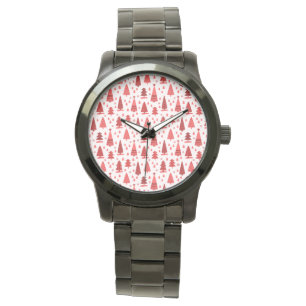 Niedlich Moderner Minimalistischer Weihnachtsbaumw Armbanduhr