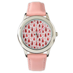 Niedlich Moderner Minimalistischer Weihnachtsbaumw Armbanduhr