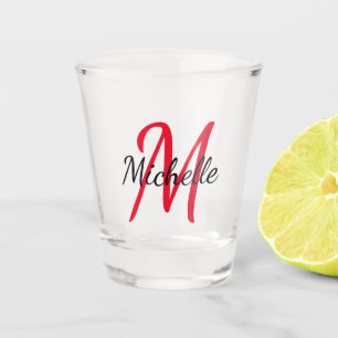 Niedlich Moderner Mit Monogramm Name + Ursprünglic Schnapsglas