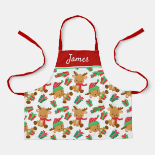 Niedlich Moderner Weihnachtsmann Personalisierter Schürze