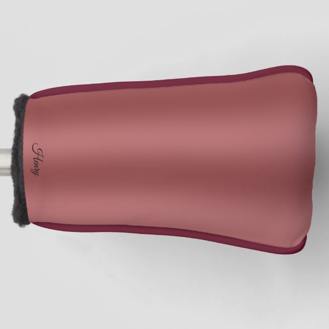 Niedlich Modernes Farbverlauf mit roter Farbe Golf Headcover (Vorderseite)