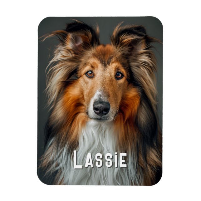 Niedlich Modernes Kühlschrank Dog Foto Magnet (Vertikal)