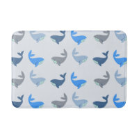 Niedlich Modernes Whale Illustriertes Muster Blau