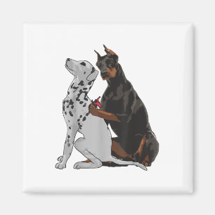 Niedlich modischer Doberman Tattooing Dalmatiner H Magnet