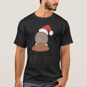 Niedlich Mole Snowman Weihnachtsmannmütze Holiday  T-Shirt
