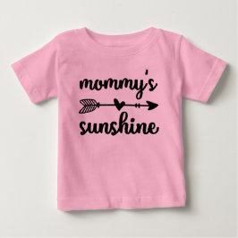 Niedlich Mommy Sonnenschein Mädchen Wort art Baby T-shirt