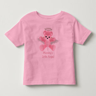Niedlich Mommy's Little Angel Pink Teddy Kleinkind T-shirt