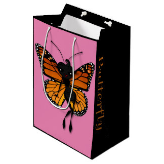 NIEDLICH MONARCH BUTTERFLY LADY MATTE GIFT BAG MITTLERE GESCHENKTÜTE