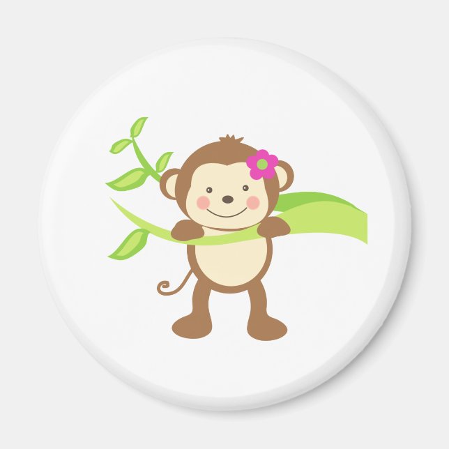 Niedlich Monkey.png Magnet (Vorne)