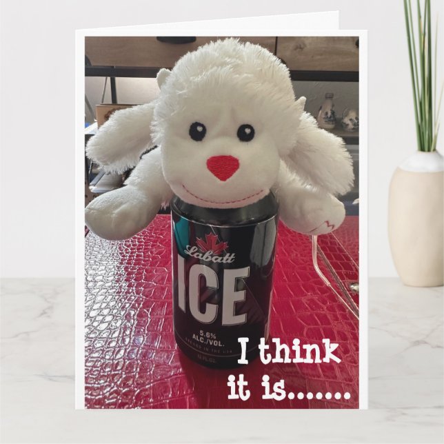 NIEDLICH MONKEY SAGT ZEIT, "SIE" ZU FEIERN KARTE (Vorderseite)