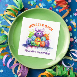 Niedlich Monsters Kindergeburtstag Party Serviette