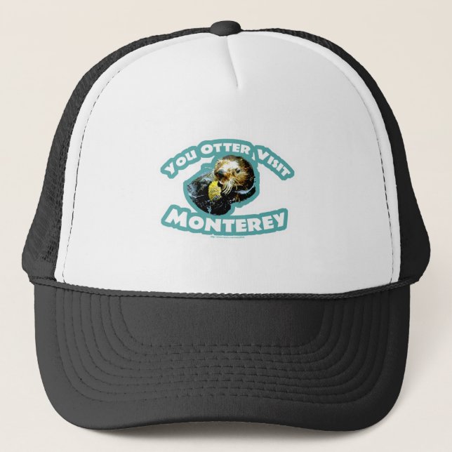 Niedlich Monterey Otter Travel Truckerkappe (Vorderseite)
