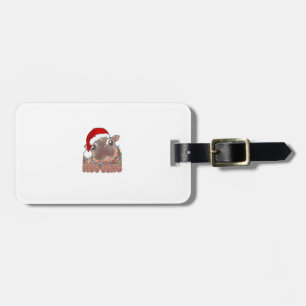 Niedlich Moo Deng Baby Hippo Christmas Lights Sant Gepäckanhänger