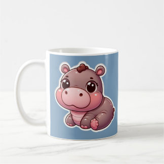 Niedlich Moo Deng Baby Hippo Tasse