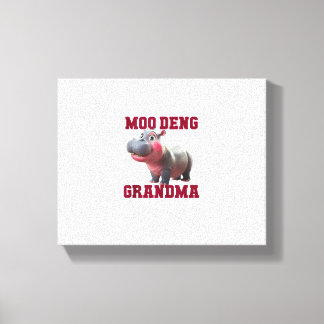 Niedlich MOO DENG GRANDMA Baby Hippo Granny Teache Leinwanddruck