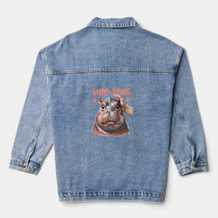 Niedlich Moo Deng T - Shirt Jeansjacke