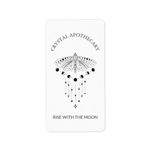 Niedlich Moon Moth Apothecary, Candle, Ritual Labe Adressaufkleber