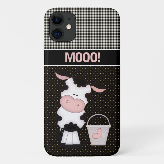 Niedlich MOOO! Kuh- und Milcheisenbetrieb Case-Mate iPhone Hülle (Rückseite)