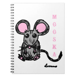 Niedlich Mooska Mouse Notebook Notizblock