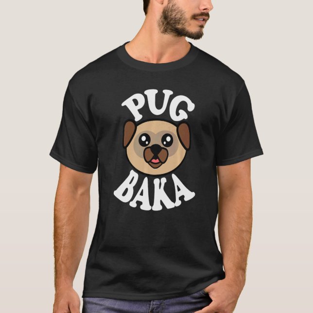 Niedlich Mops Baka T-Shirt (Vorderseite)