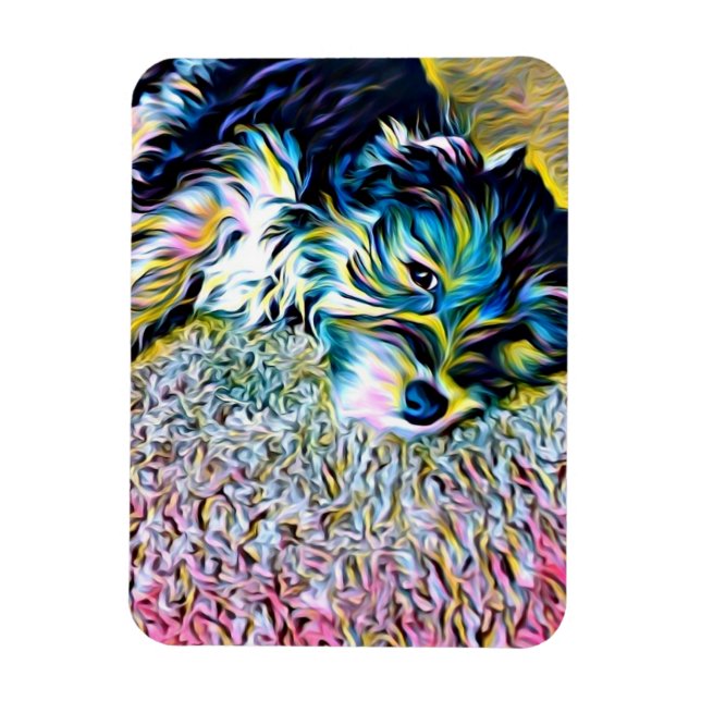 Niedlich Morkie Magnet von Penny (Vertikal)