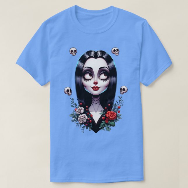Niedlich Morticia Addams T-Shirt (Design vorne)