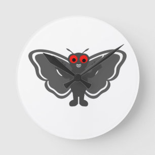 Niedlich Mothman Runde Wanduhr