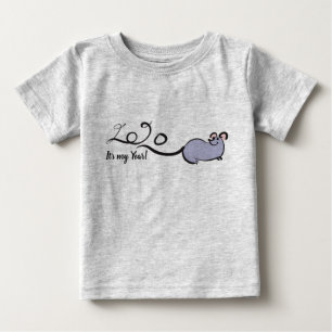 Niedlich Mouse Cartoon Lunar Rat Neujahr 2020 Baby T-shirt