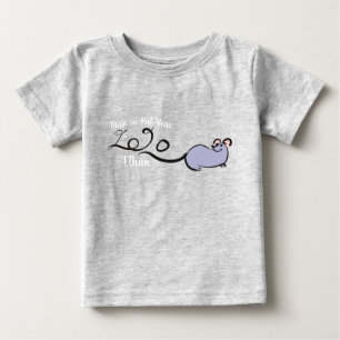 Niedlich Mouse Cartoon Rat Neujahr 2020 Name Baby T-shirt