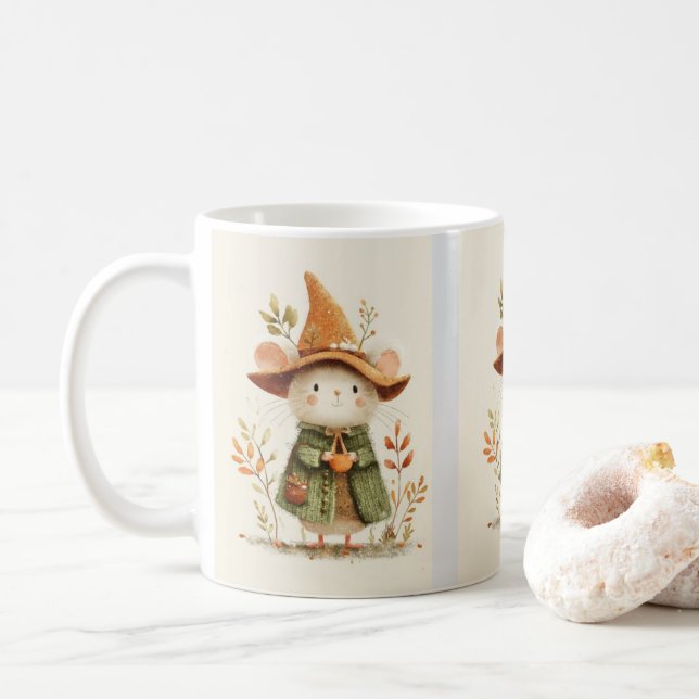 Niedlich Mouse Coffee Tasse - Gemütliche Tierkunst (Mit Donut)