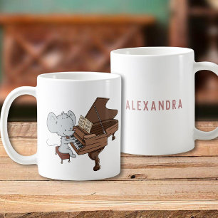Niedlich Mouse Pianist Personalisiert Kaffeetasse