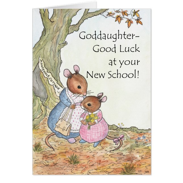 Niedlich Mouse Viel Glück New School Godtochter (Vorne)