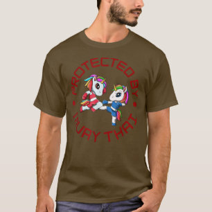 Niedlich Muay Thai Unicorns Funny Muay Thai T-Shirt