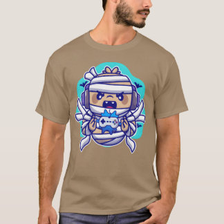 Niedlich Mummy Gaming Cartoon Girl T-Shirt