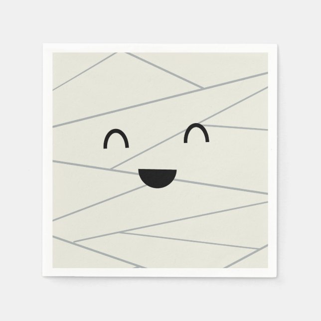 Niedlich Mummy Halloween Serviette (Vorderseite)