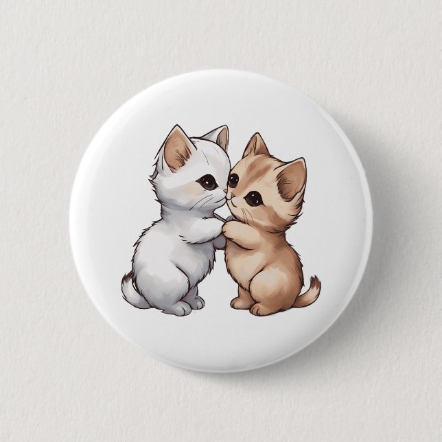 Niedlich Munchkin Cat Classic T - Shirt Button (Vorderseite)
