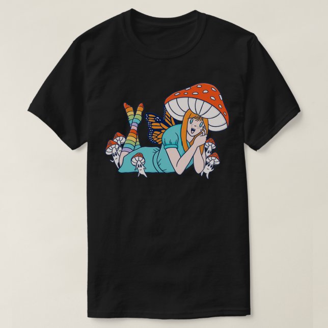Niedlich Mushroom Fairy Woman T-Shirt (Design vorne)