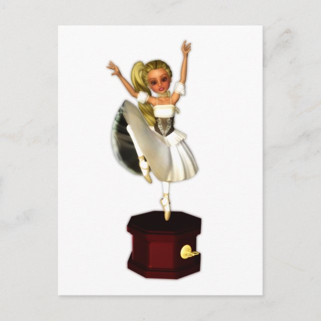 Niedlich Music Box Dancer Postkarte (Vorderseite)
