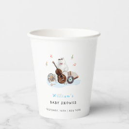 Niedlich Musician Polar Bear Baby Dusche Pappbecher