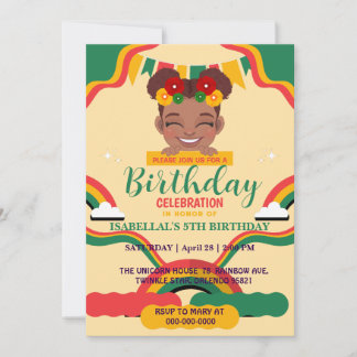 Niedlich nach Regenbogen afrikanische Amerikanerin Einladung