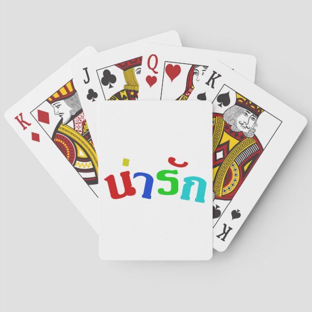 Niedlich ♦ Narak in thailändischer Sprache ♦ Spielkarten (Rückseite)
