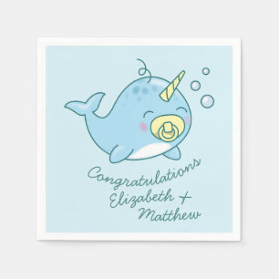 Niedlich Narwhal Baby Shower Kawaii Serviette
