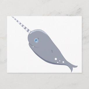 Niedlich Narwhal Postkarte