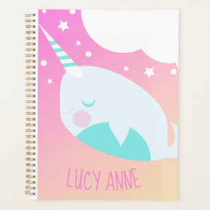 Niedlich Narwhale Ombre Pink Pastel Planner Planer