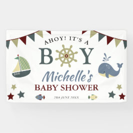 Niedlich Nautical Ahoy! Die Babydusche Banner