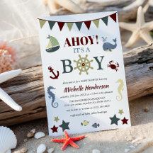 Niedlich Nautical Ahoy! Die Babydusche