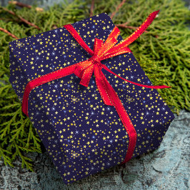 Niedlich Navy Blue Celestial Pattern Fun Lovely St Geschenkpapier