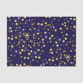 Niedlich Navy Blue Celestial Pattern Fun Lovely St Seidenpapier