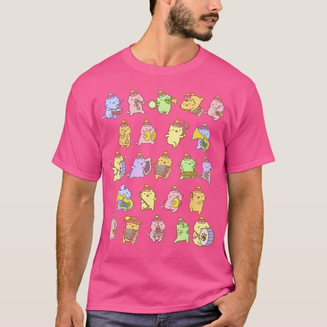 Niedlich Neko Cat Band T-Shirt (Vorderseite)