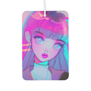Niedlich Neon Anime Girl Air Freshener Autolufterfrischer